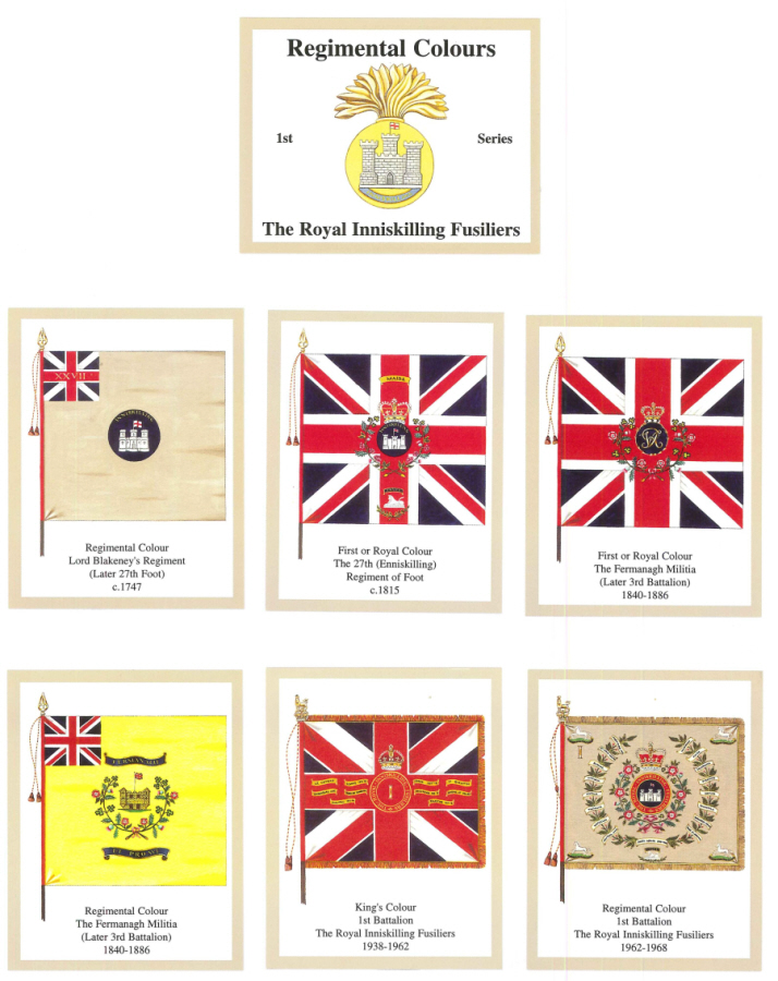 The Royal Inniskilling Fusiliers - 'Regimental Colours' Trade Card Set by David Hunter